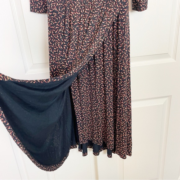 Anthropologie Maeve Chatham Geo Print Jersey Knit Midi Dress Cutout Back Sz M - Picture 6 of 13